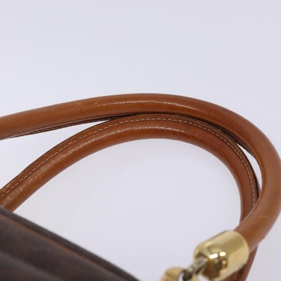 CELINE Macadam Canvas Hand Bag Pvc Leather Brown Gold - Picture 8 of 12